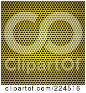 Golden Circle Metal Grill Background Texture
