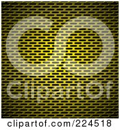 Golden Slotted Metal Grill Background Texture
