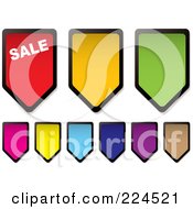 Poster, Art Print Of Digital Collage Of Colorful Price Tag Icons