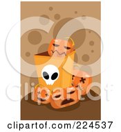 Poster, Art Print Of Halloween Bin With Jackolanterns