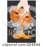 Poster, Art Print Of Hand Carrying A Gooey Pumpkin