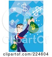 Poster, Art Print Of Businessman Holding Out A Money Bag