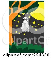 Poster, Art Print Of Ghost Hanging From A Noose In A Tree