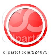 Royalty Free RF Clipart Illustration Of A Red And White Round Shiny Website Button Or Icon