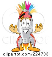 Rocket Mascot Cartoon Character Punk