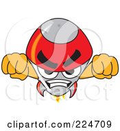 Rocket Mascot Cartoon Character Flying Forward by Mascot Junction