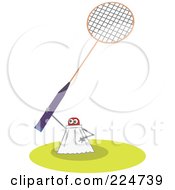 Poster, Art Print Of Shuttlecock Holding Up A Racket