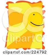 Royalty Free RF Clipart Illustration Of Part Of A Happy Sun Face With Rays