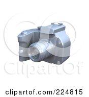 Poster, Art Print Of 3d Silver Dslr Camera - 3