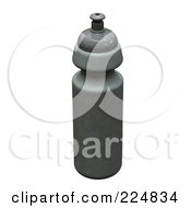 Royalty Free RF Clipart Illustration Of A 3d Rendered Steel Water Bottle by patrimonio