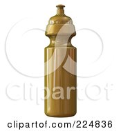 3d Rendered Gold Water Bottle