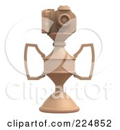 Royalty Free RF Clipart Illustration Of A 3d Camera Trophy 2