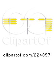 Royalty Free RF Clipart Illustration Of A Digital Collage Of 3d Yellow Arrow Directional Signs by stockillustrations