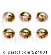 Royalty Free RF Clipart Illustration Of A Digital Collage Of Golden And Red Satisfaction Seal Designs