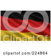 Poster, Art Print Of 3d Rippling German Flag Background