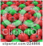 Poster, Art Print Of Background Of Red And Green Christmas Balls