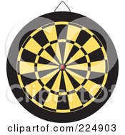 Yellow And Black Dart Board