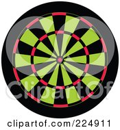 Poster, Art Print Of Green Red And Black Dart Board