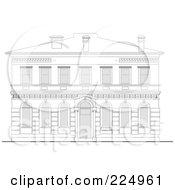Royalty Free RF Clipart Illustration Of A Building Facade Sketch 1