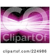 Poster, Art Print Of Purple Light And Sparkle Background On Black