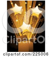 Poster, Art Print Of Burst Of Golden Stars And Light Exploding From A Box
