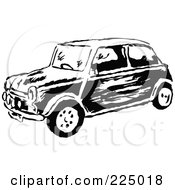 Black And White Mini Car