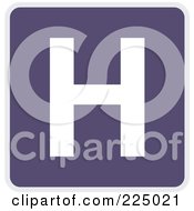 Royalty Free RF Clipart Illustration Of A Purple Hospital Sign