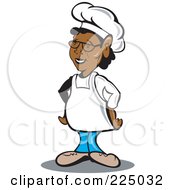 Royalty Free RF Clipart Illustration Of A Black Female Chef