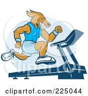 Poster, Art Print Of Dog Sprinting On A Treadmill