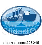 Poster, Art Print Of Blue Oval Cruise Ship Logo
