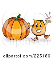 Blinky Cartoon Character A Halloween Pumpkin