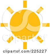 Poster, Art Print Of Simple Orange Sun