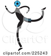 Poster, Art Print Of Soccer Head Person Running