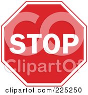 Poster, Art Print Of Red And White Stop Sign