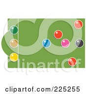 Poster, Art Print Of Snooker Table With Colorful Balls - 2