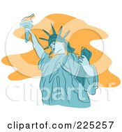Poster, Art Print Of Blue Statue Of Liberty
