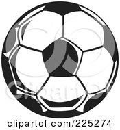 Poster, Art Print Of Black And White Soccer Ball