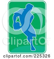 Poster, Art Print Of Retro Rugby Football Player Logo - 3