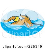 Poster, Art Print Of Dog Swimming Logo