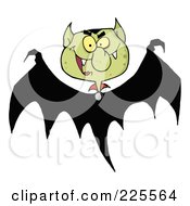 Poster, Art Print Of Bat With A Green Vampire Head