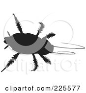 Royalty Free RF Clipart Illustration Of A Silhouetted Black Cockroach 2