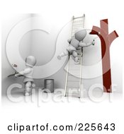 Poster, Art Print Of 3d Painters Working On Interior Walls