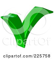 3d Green Tick Or Check Mark