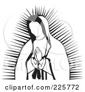 Royalty Free RF Clipart Illustration Of A Praying Virgin Of Guadalupe by David Rey #COLLC225772-0052