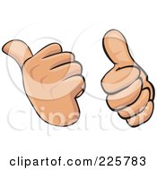 Poster, Art Print Of Digital Collage Of Thumbs Up
