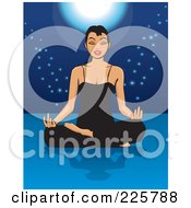 Poster, Art Print Of Relaxed Woman Meditating On The Floor