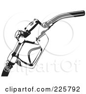 Royalty Free RF Clipart Illustration Of A Black And White Gasoline Nozzle