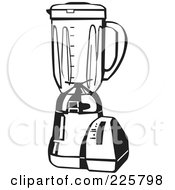Royalty Free RF Clipart Illustration Of A Black And White Blender by David Rey