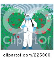 Poster, Art Print Of Hydrophonics Gardener With Tomato Plants