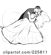 Poster, Art Print Of Black And White Wedding Couple - 3